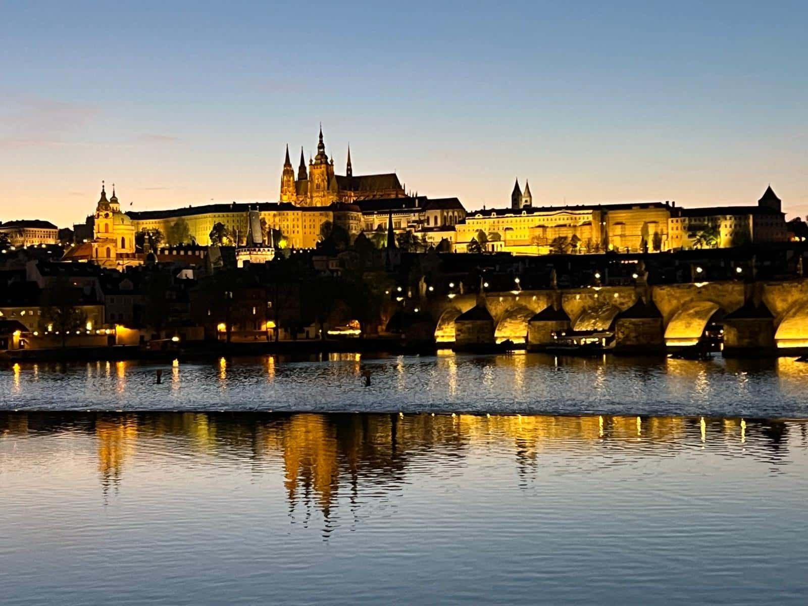 Prague at night